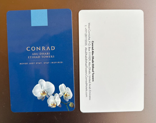 Conrad hotel room - hotel, key