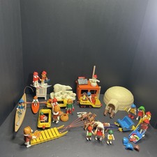 Lotto Playmobile/Geobra vintage con figurine e accessori 1974/1981 pls vedi foto