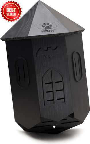 Wooden castle bat house - bat, 3