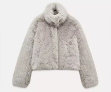 ZARA CAPPOTTO CORTO PELLICCIA
