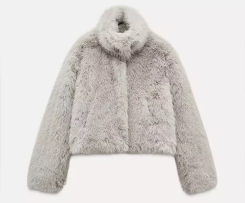 Zara cappotto corto - corto, pelliccia