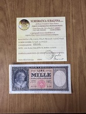 BANCONOTA LIRE 1000 ITALIA MEDUSA 10 2 1948 certificata BB/SPL AA