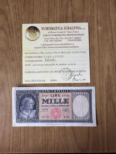Banconota lire 1000 - banconota, italia