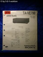 Sony Service Manual Ta VE700 Amplificatore (#0279)