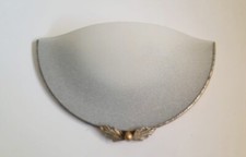 Applique in ferro battuto vetro bianco 1 luce classica rustica lampada da parete