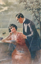 de523 cartolina coppia innamorati illustratore couple