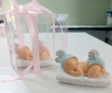 Bomboniera Nascita Con Scatola Bimba/Bimbo x10