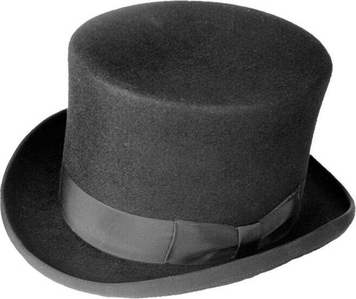 Cilindro 13cm nero cappello - cilindro, nero,