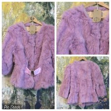 GIACCA DONNA TAGLIA S VERA PELLICCIA VINTAGE UNICA INDOSSATA SU PELLICOLA INC UK PP