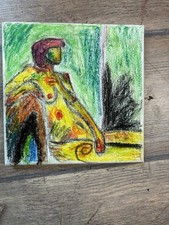 Disegno astratto olio pastello