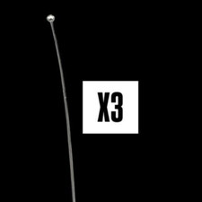 3X Aghi per perline Ago per creazione di gioielli di perle Fai da Te Argento 925