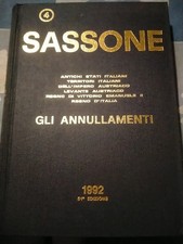 Catalogo Sassone GLI ANNULLAMENTI 1992 - ANTICHI STATI ITALIANI TERRITORI ...