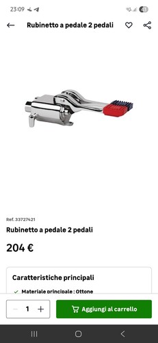Rubinetto miscelatore pedale - miscelatore, a