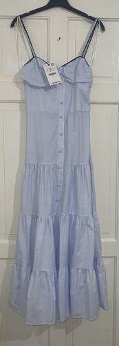 Abito midi zara blu bianco - midi, a