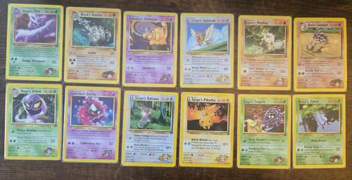 Lotto carte pokemon gym - carte,