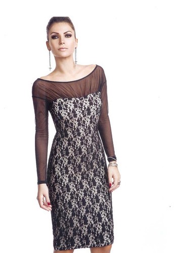 Tubino pizzo tulle - e, denny