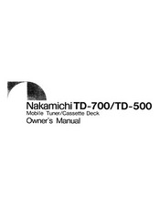 Nakamichi 700 500 - td-700, td-500