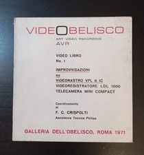 VIDEOBELISCO VIDEO LIBRO N°1 1971 Vincenzo Agnetti VIDEO ART Luca Patella RARE!
