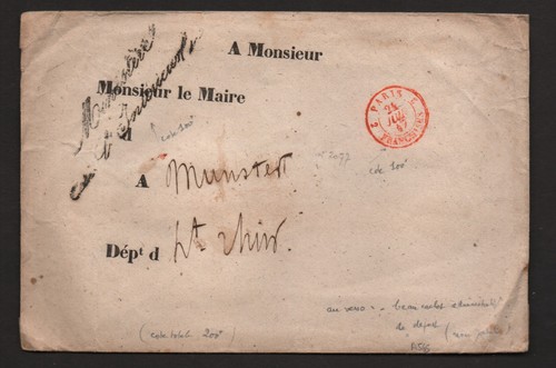 Rare lettre cachet rouge - 💎,