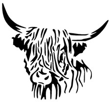 Modello stencil mucca toro