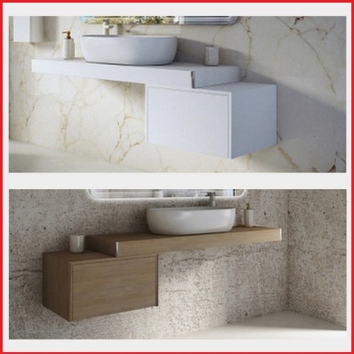 Mensola porta lavabo legno - lavabo, in