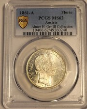 1861-A Austria Fiorino PCGS