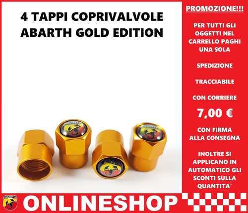 Tappi coprivalvole abarth gold - tappi,