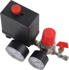 Pressostato Regolatore Pressione Compressore Aria Con Manometro, Valvola G1/4"