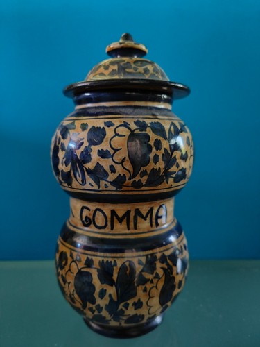 Vaso farmacia ceramica dipinto - vaso,