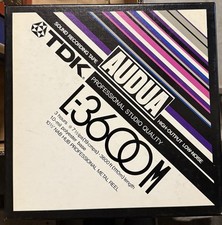 1 TDK AUDUA  L-3600 M  Metal Reel 10"  e  2 Ampex
