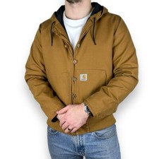 Carhartt Giacca attiva con cappuccio e bottoni, vestibilità ampia, marrone/marrone, vestibilità media CB471