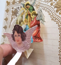 Letterina Natale Non Scritta Anni '30 con Tiretto per Effetto Pop-up 3D