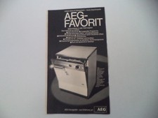 advertising Pubblicità 1972 LAVASTOVIGLIE AEG FAVORIT