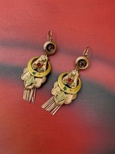 ORECCHINI originali earrings antiques ANTICHI real GOLD ORO antico 6/7KT fine800