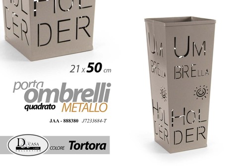 Portaombrelli quadrato metallo
