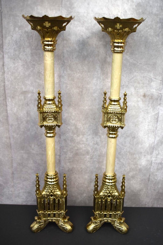 Coppia candelabri altare - coppia,