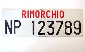 Targa duplicato rimorchio - targa,
