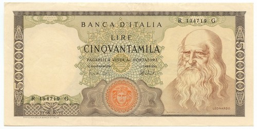 50000 lire banca italia - 50000,