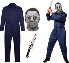 Michael Myers Costume Adulto – Maschera Michael Myers Realistica in Lattice, Tut