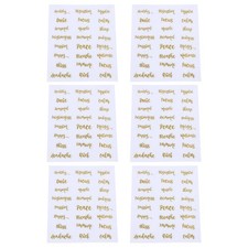  6 Sheets Etichette Per