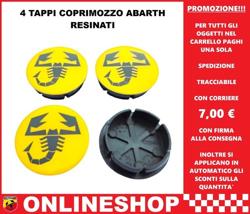 Tappi coprimozzo abarth - tappi,