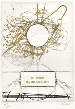 VALENTINI WALTER  "EX LIBRIS MAURO MAINARDI" 2010  Acquaforte, rilievo  e oro 