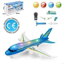 Giocattolo Aereo di Linea Aeroplano Gioco per Bambini Bimbi con Luci Telecomando