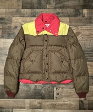 Piumino vintage anni 70 SCHOTT color block puffer adulto grande