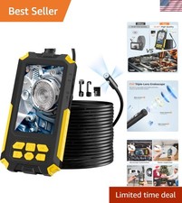 Endoscopio ad alta definizione 32,8 piedi con luce, ideale per uso idraulico e automobilistico