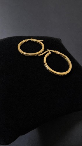 Orecchini cerchio con greche - orecchini,