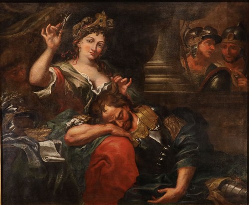 Grande dipinto antico sansone - dipinto,