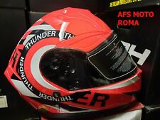 CASCO MOTO INTEGRALE BHR 814 DOPPIA VISIERA MULTI THENDER ROSSO MISURA L 59 60