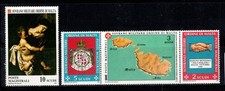 SMOM 1989 Sass. 310-313 MNH Mappa 100% di Malta, Madonna dei Pellegr
