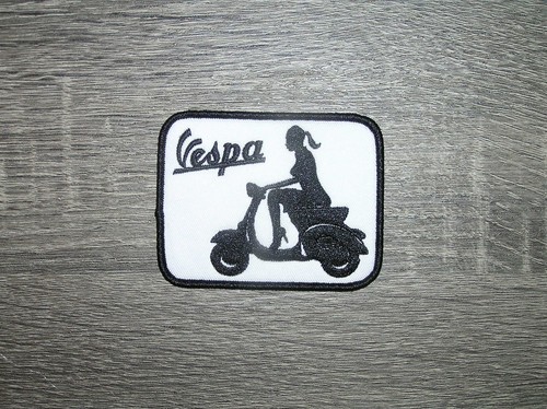 Vespa scooter nero - scooter, nero/bianco
